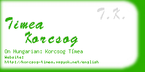 timea korcsog business card